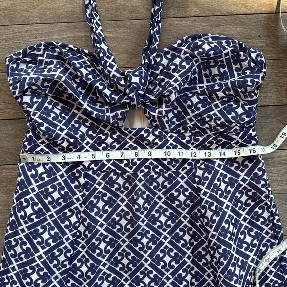Boden halter dress, navy and white, size 10 - Picture 10 of 16